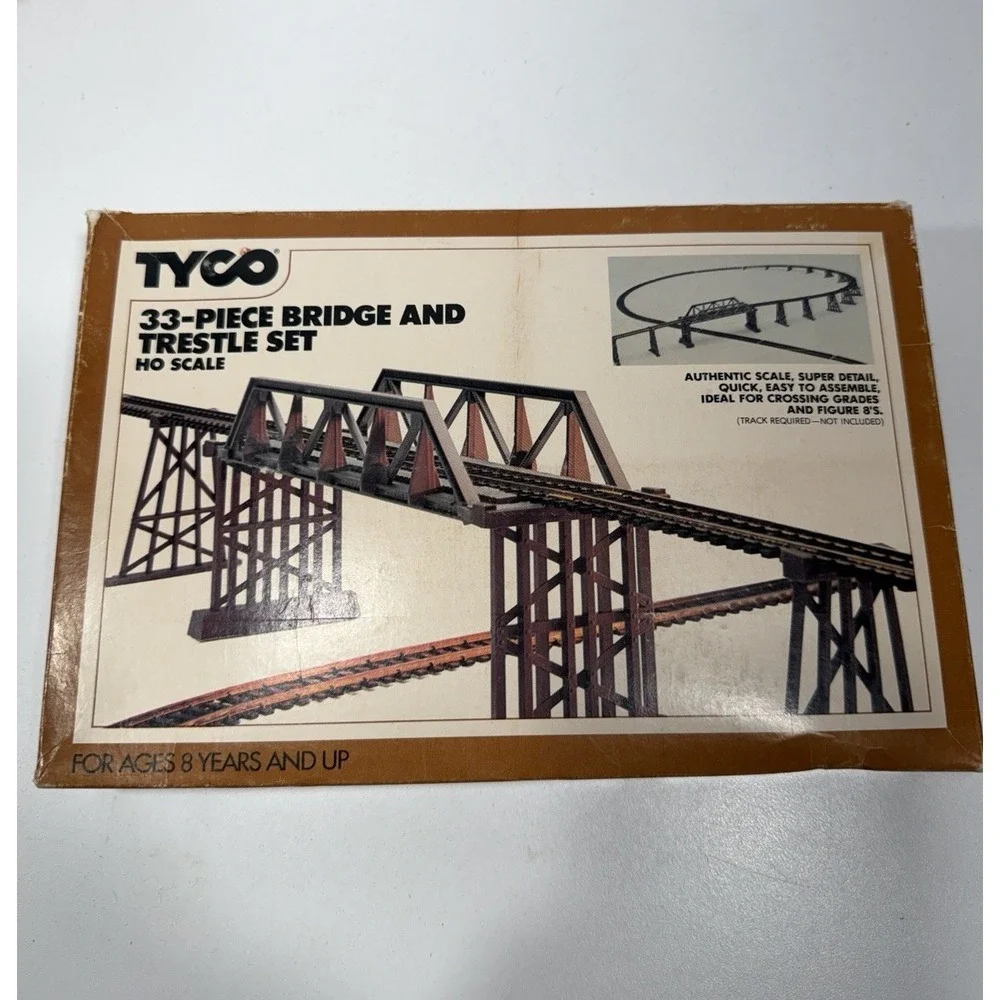 Tyco 33-Piece Bridge and Trestle Set HO Scale Model No. 909